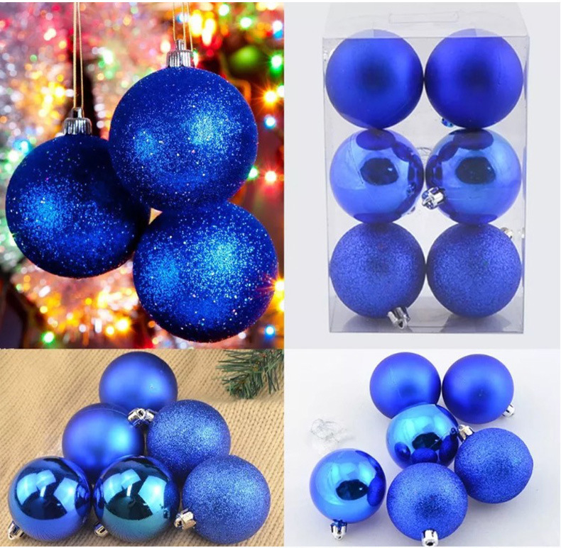 Christmas Ball  Plastic Rose Red Christmas Tree Electroplated Ball 3cm Electroplated Ball Christmas Ball 8cm