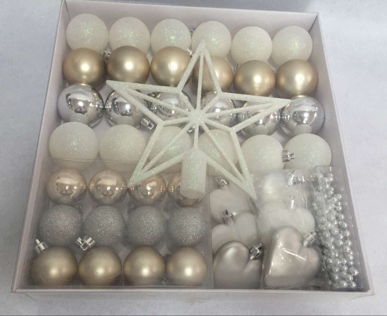Christmas Ball  Plastic Rose Red Christmas Tree Electroplated Ball 3cm Electroplated Ball Christmas Ball 8cm