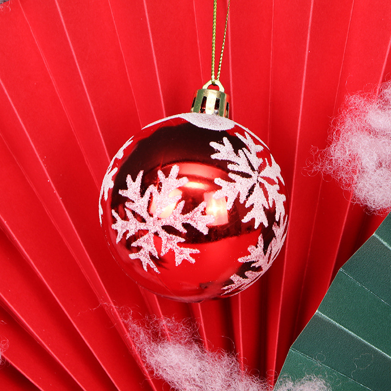 Cross-Border Amazon Christmas Ball 24 6cm Barrel Balls Christmas Tree Decorations Christmas Christmas ball
