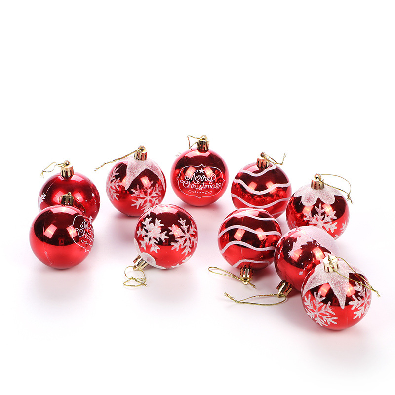 Cross-Border Amazon Christmas Ball 24 6cm Barrel Balls Christmas Tree Decorations Christmas Christmas ball