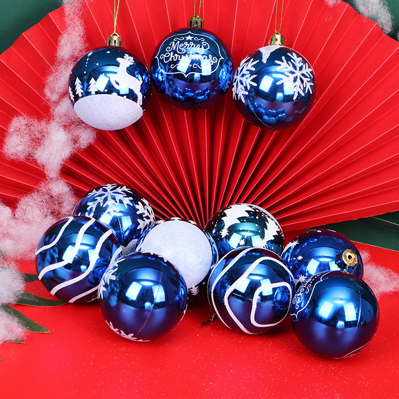Cross-Border Amazon Christmas Ball 24 6cm Barrel Balls Christmas Tree Decorations Christmas Christmas ball