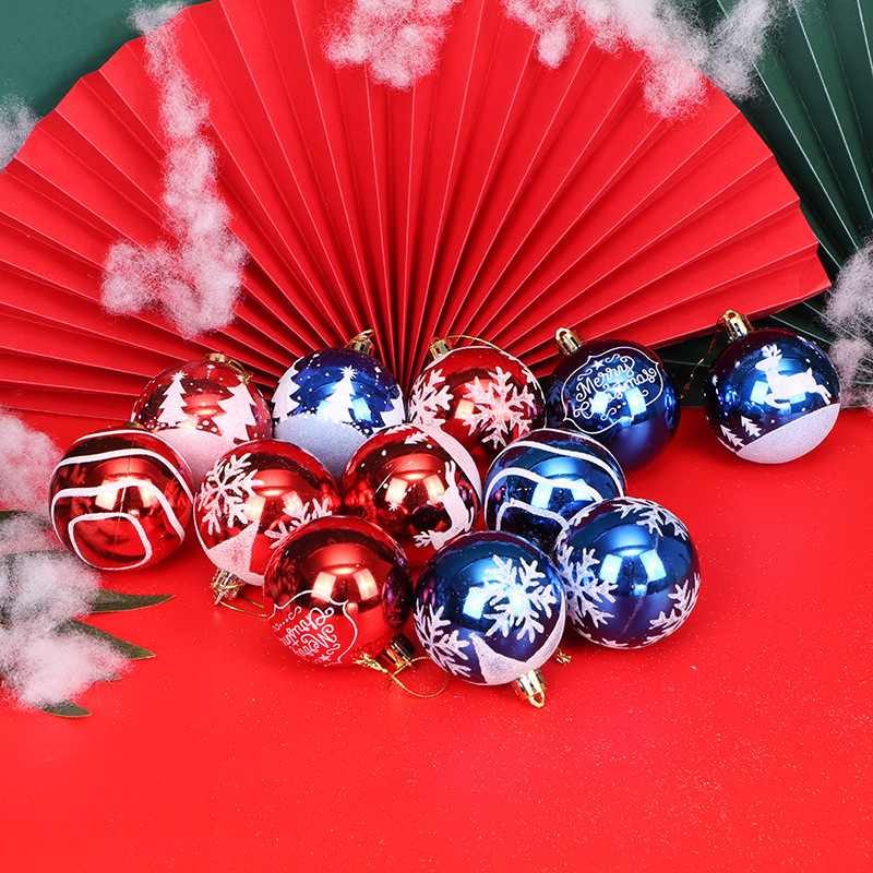 Cross-Border Amazon Christmas Ball 24 6cm Barrel Balls Christmas Tree Decorations Christmas Christmas ball