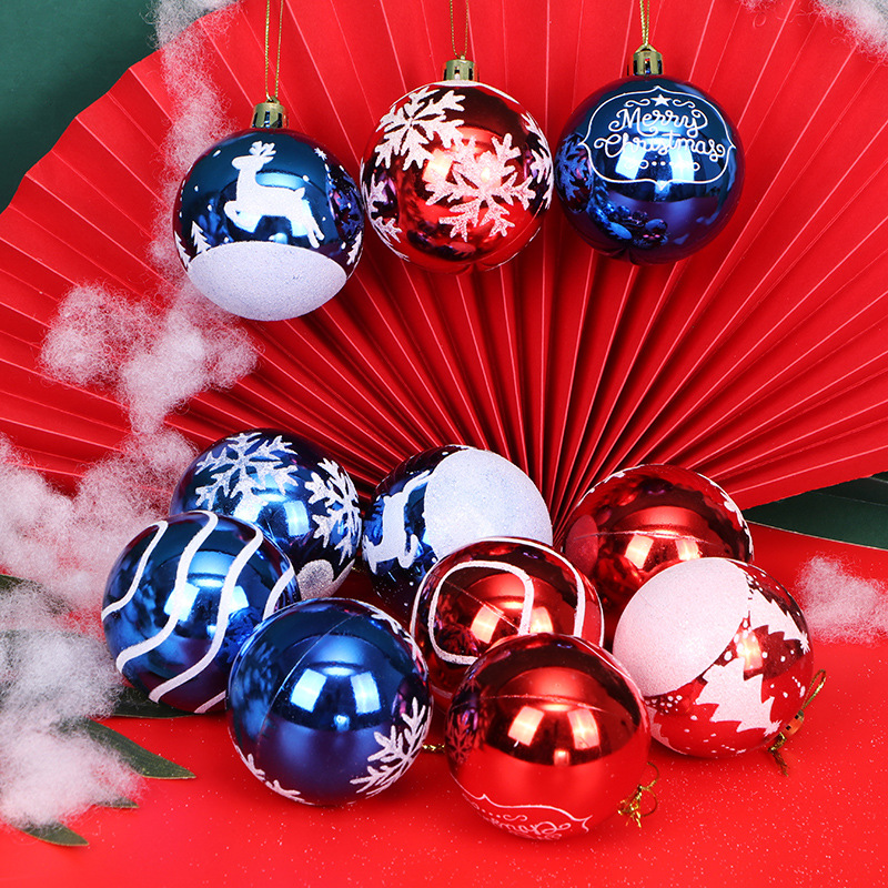 Cross-Border Amazon Christmas Ball 24 6cm Barrel Balls Christmas Tree Decorations Christmas Christmas ball