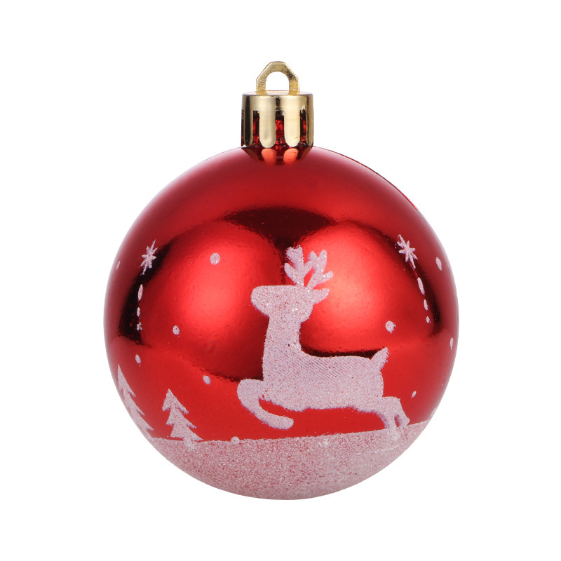Cross-Border Amazon Christmas Ball 24 6cm Barrel Balls Christmas Tree Decorations Christmas Christmas ball