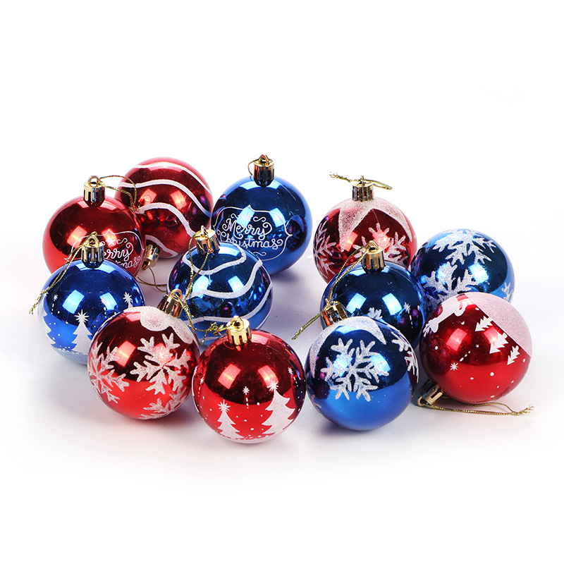 Cross-Border Amazon Christmas Ball 24 6cm Barrel Balls Christmas Tree Decorations Christmas Christmas ball