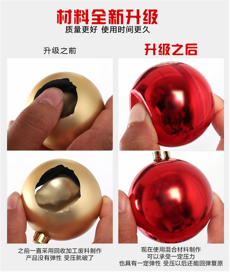 Christmas Ball 24 4cm6cm8cm Bucket Colored Ball Plastic Bright Electroplated Ball Christmas Tree Pendant Wholesale