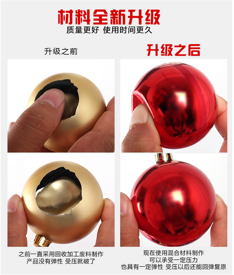Christmas Ball 24 4cm6cm8cm Bucket Colored Ball Plastic Bright Electroplated Ball Christmas Tree Pendant Wholesale