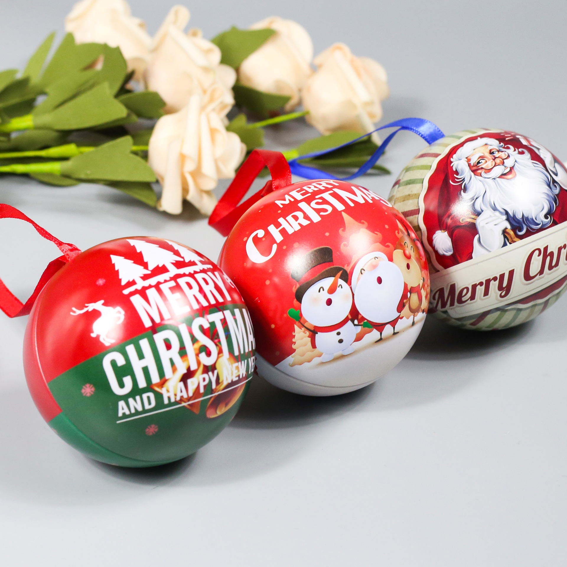 Christmas Decorations Tinplate Christmas Ball Christmas Tree Pendant Pendant Christmas Gift Student Kindergarten Gift