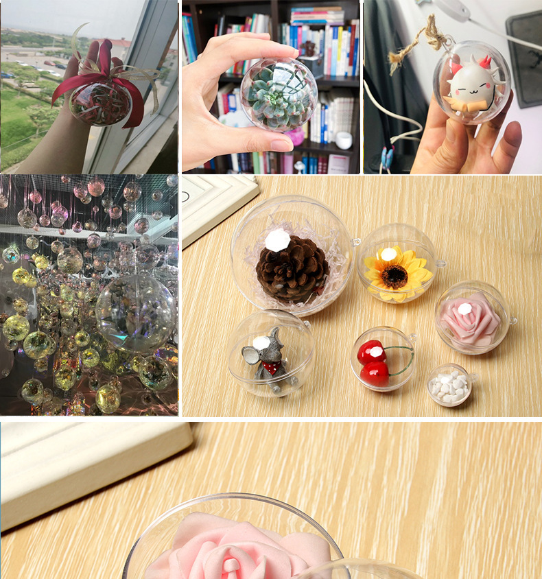 Christmas ball Plastic Transparent Ball Shopping Mall Festival Creative Christmas Ball Acrylic Decorative Ball