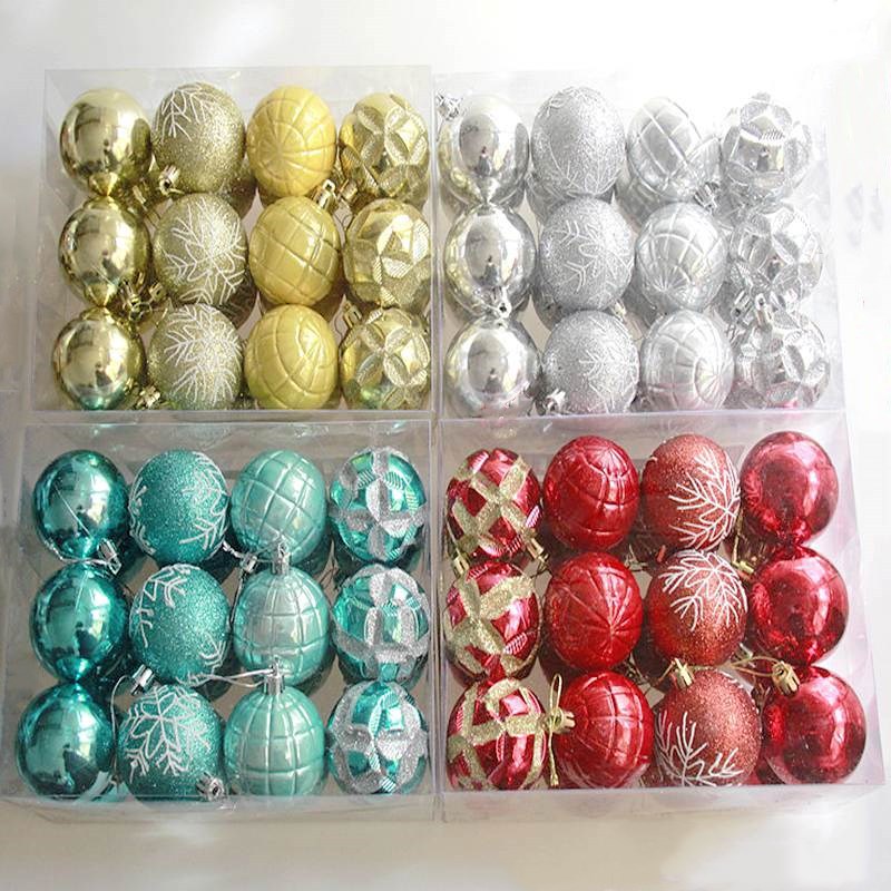 Colored Drawing Ball Shaped Ball 6cm Christmas Ball 24 Pack Christmas Ornaments Pendant Electroplated Decoration Ball Colored Drawing Ball Shaped Ball 6cm Christmas Ball 24 Pack Christmas Ornaments Pendant Electroplated Decoration Ball