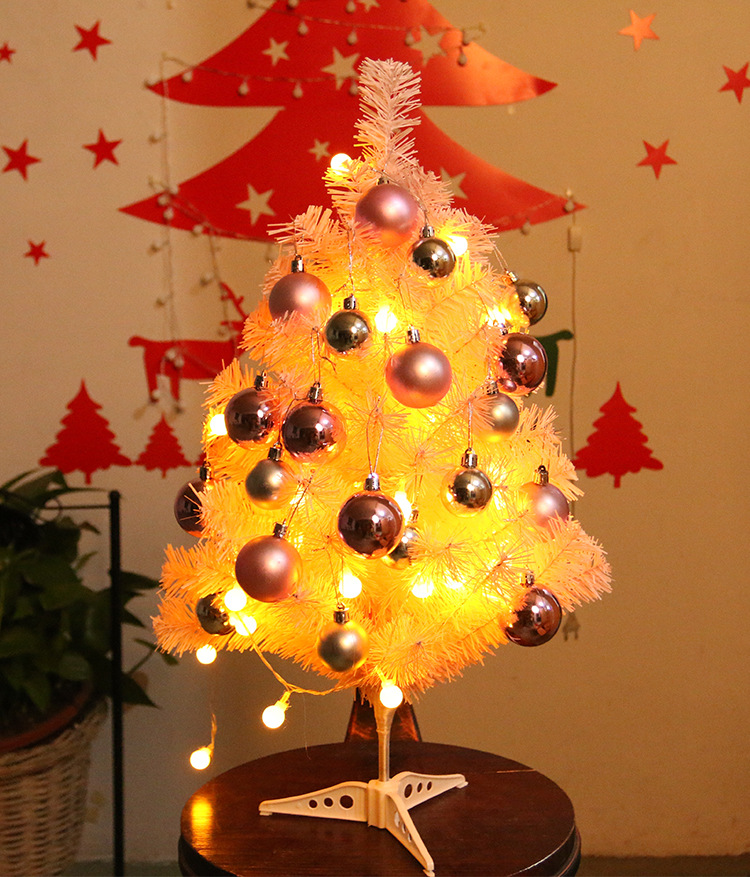 Pink Small Christmas Tree 60cm Christmas Ball Package Tree Mini Desktop Decoration Christmas Decoration Christmas ball