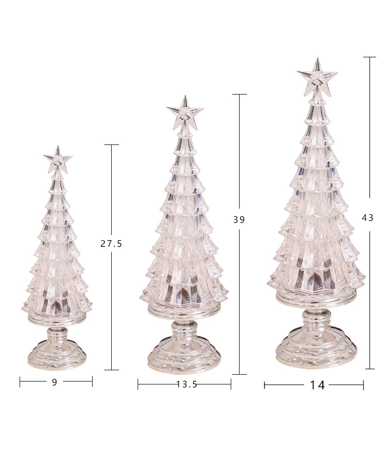 YE-719 Ice Slip Tree Novelty Creative Electronic Products Led Small Night Lamp Ambience Light Christmas Tree Bedside Lamp Book Light
