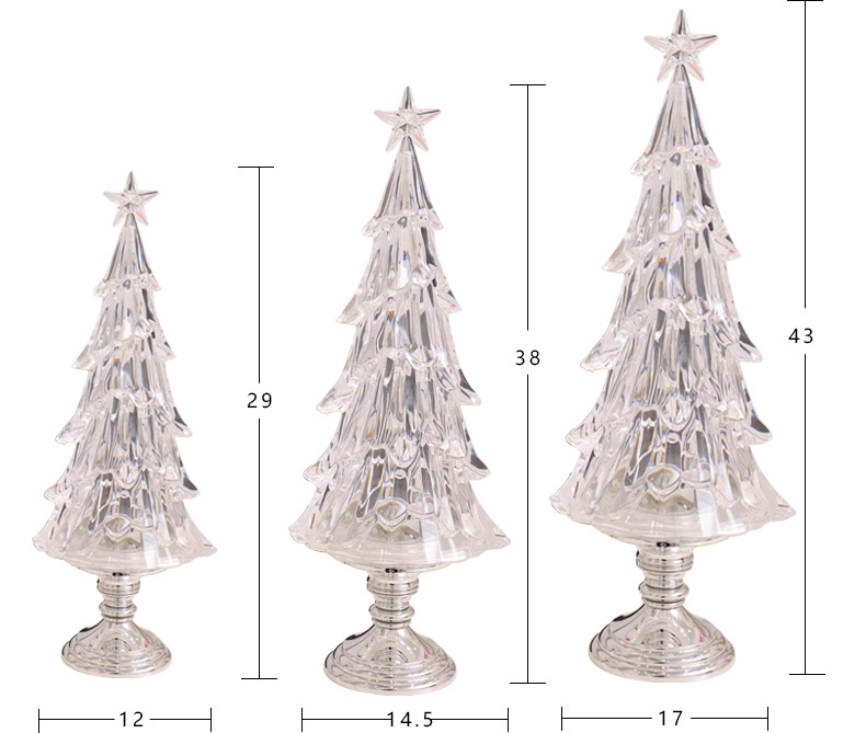 YE-719 Ice Slip Tree Novelty Creative Electronic Products Led Small Night Lamp Ambience Light Christmas Tree Bedside Lamp Book Light
