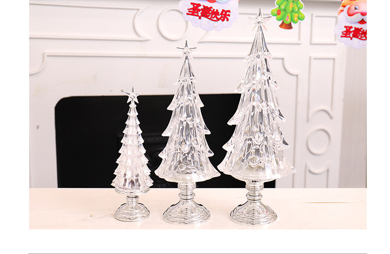 YE-719 Ice Slip Tree Novelty Creative Electronic Products Led Small Night Lamp Ambience Light Christmas Tree Bedside Lamp Book Light