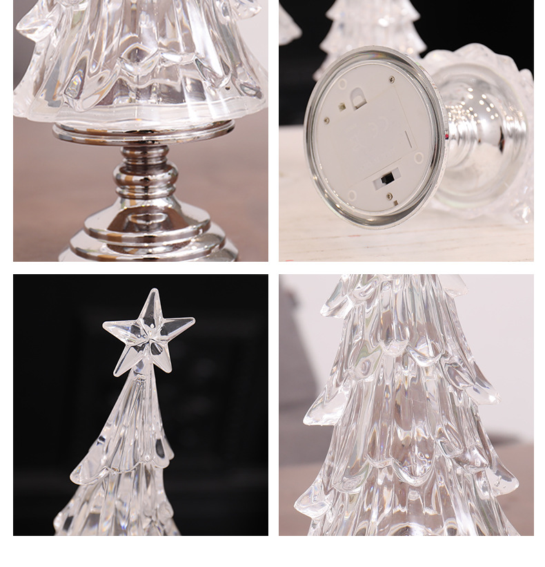 YE-719 Ice Slip Tree Novelty Creative Electronic Products Led Small Night Lamp Ambience Light Christmas Tree Bedside Lamp Book Light