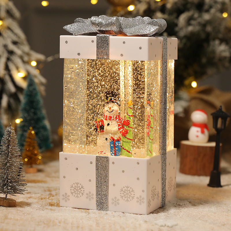 Christmas Gift Pack Santa Snowman Christmas Tree Snowflake Snow Music Box Crystal Ball Music Box Gift
