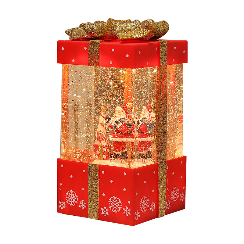 Christmas Gift Pack Santa Snowman Christmas Tree Snowflake Snow Music Box Crystal Ball Music Box Gift
