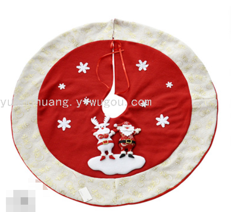 Christmas Tree Decoration Apron Custom Scene Decoration Non-Woven Fabric Tree Skirt Manufacturers Produce Christmas Tree Bottom Decoration Tree Skirt