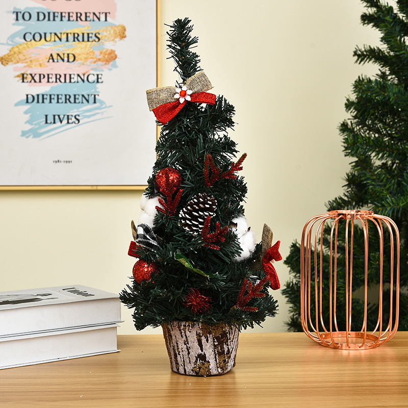 Christmas Pine Cone Linen Small Tree Decorations Desktop Christmas Tree Ornaments Mini Decorative Tree Christmas Tree Christmas Gift