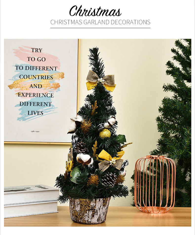 Christmas Pine Cone Linen Small Tree Decorations Desktop Christmas Tree Ornaments Mini Decorative Tree Christmas Tree Christmas Gift