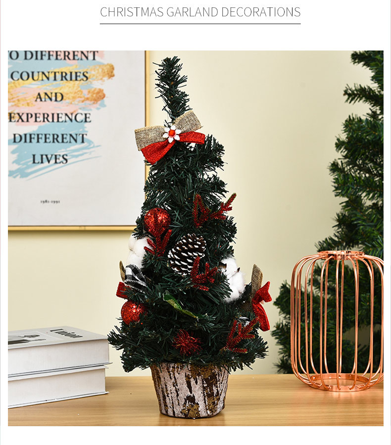 Christmas Pine Cone Linen Small Tree Decorations Desktop Christmas Tree Ornaments Mini Decorative Tree Christmas Tree Christmas Gift