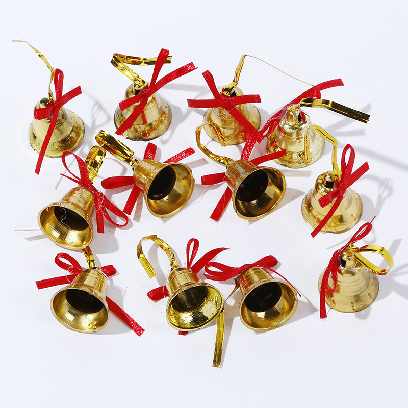 Christmas Decorations Christmas Tree Pendant Bell Gold, Small Size 12 Pack Christmas Product Decorations Christmas Tree