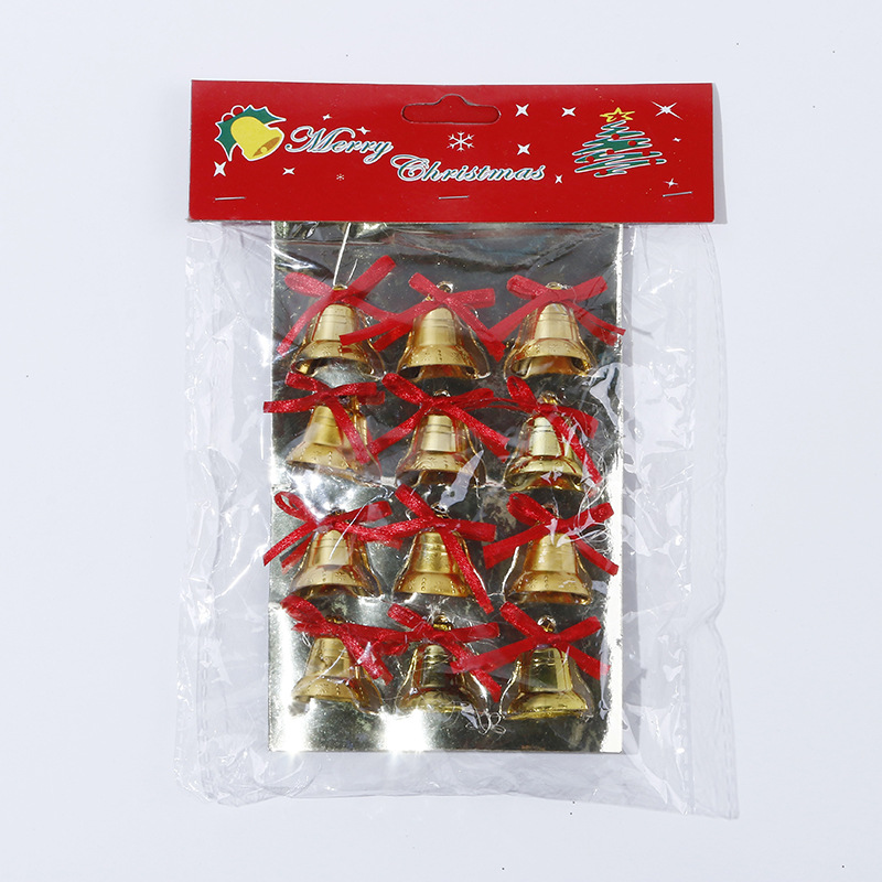 Christmas Decorations Christmas Tree Pendant Bell Gold, Small Size 12 Pack Christmas Product Decorations Christmas Tree