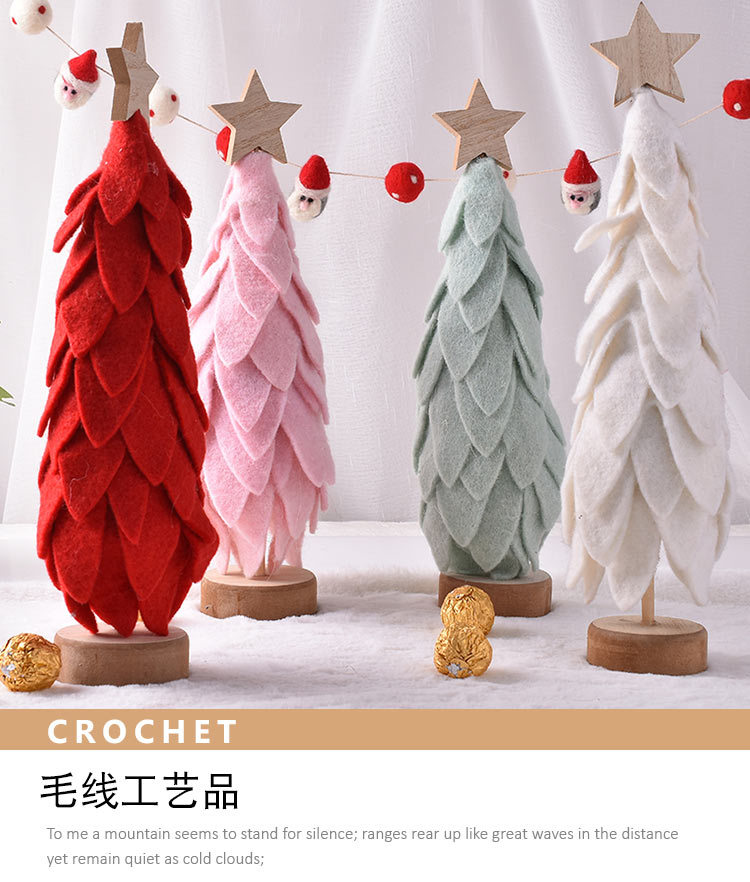Pink Big Leaf Christmas Tree Wool Felt White Mini Christmas Tree Ornaments Christmas Decorations Christmas Gifts Pink Big Leaf Christmas Tree Wool Felt White Mini Christmas Tree Ornaments Christmas Decorations Christmas Gifts