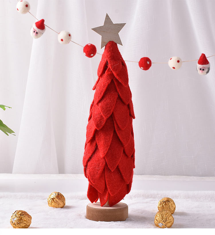 Pink Big Leaf Christmas Tree Wool Felt White Mini Christmas Tree Ornaments Christmas Decorations Christmas Gifts Pink Big Leaf Christmas Tree Wool Felt White Mini Christmas Tree Ornaments Christmas Decorations Christmas Gifts