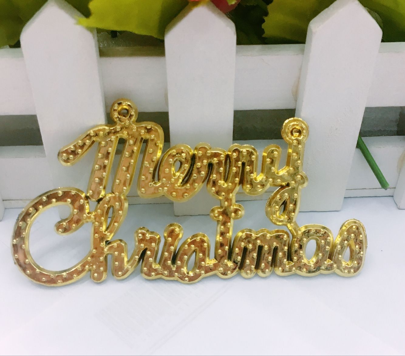 Merry Christmas Alphabet Christmas Tree Pendant Christmas Tree ornament Electroplated plastic