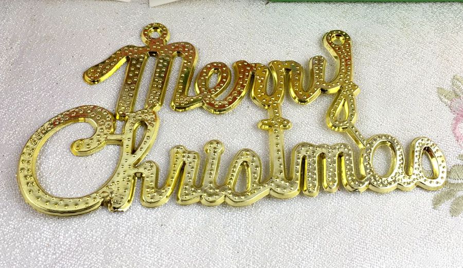 Merry Christmas Alphabet Christmas Tree Pendant Christmas Tree ornament Electroplated plastic
