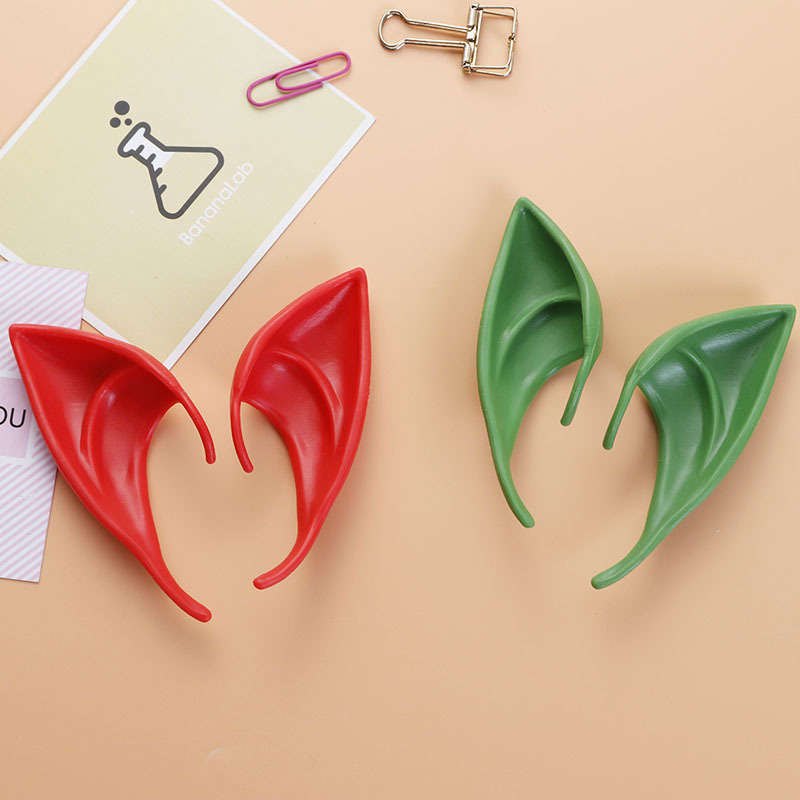 Halloween Christmas Elf Ear Party Dress up Props Same Latex Elf Pointed Ear Toys Wholesale