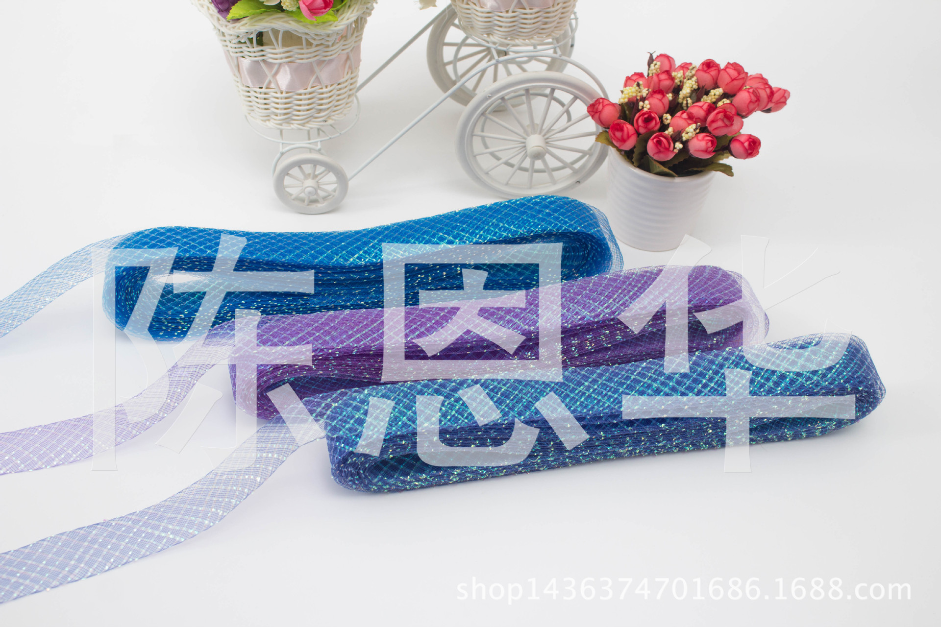 Supply High Quality Dancing Dress Christmas Clothing Accessories Elastic Net 3cm Clip Colorful Silk, Fishbone Net