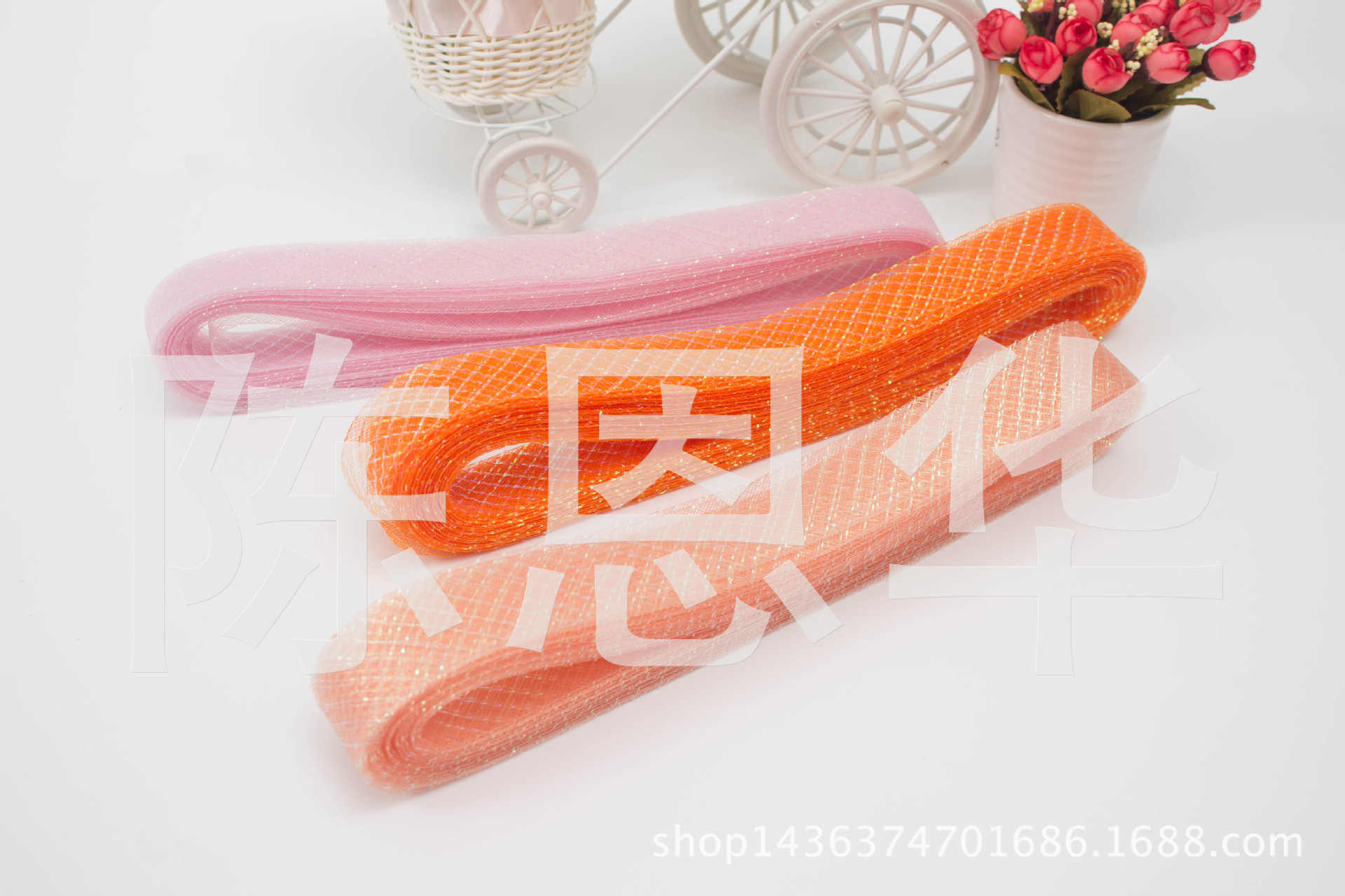 Supply High Quality Dancing Dress Christmas Clothing Accessories Elastic Net 3cm Clip Colorful Silk, Fishbone Net