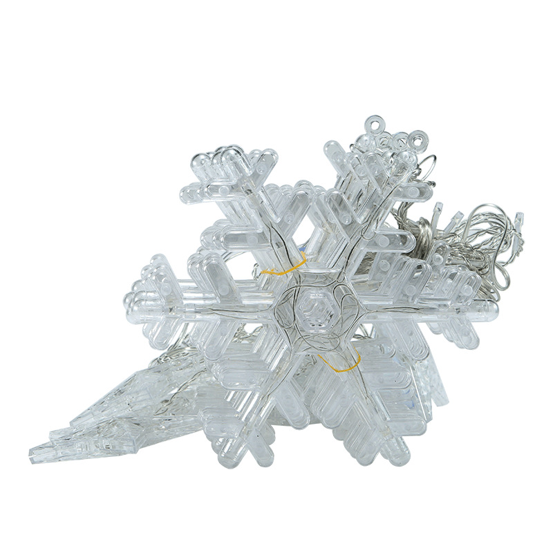 Christmas Window Decoration Light Snowflake Curtain Light LED Ornamental Festoon Lamp Room Background Wall New Year Dress up
