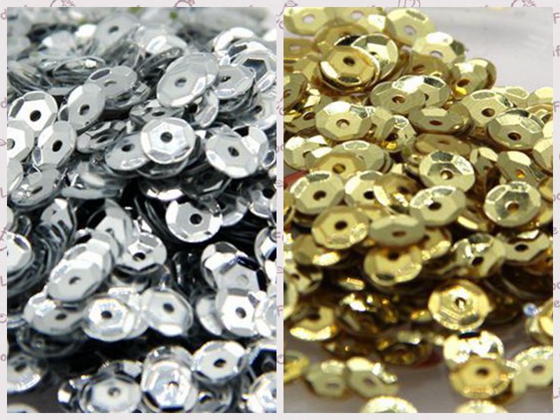 SOURCE Factory Direct DIY Handmade Curved Piece Silver Bottom Sequins Wedding Dress Dancing Dress Accessories Christmas Accessories