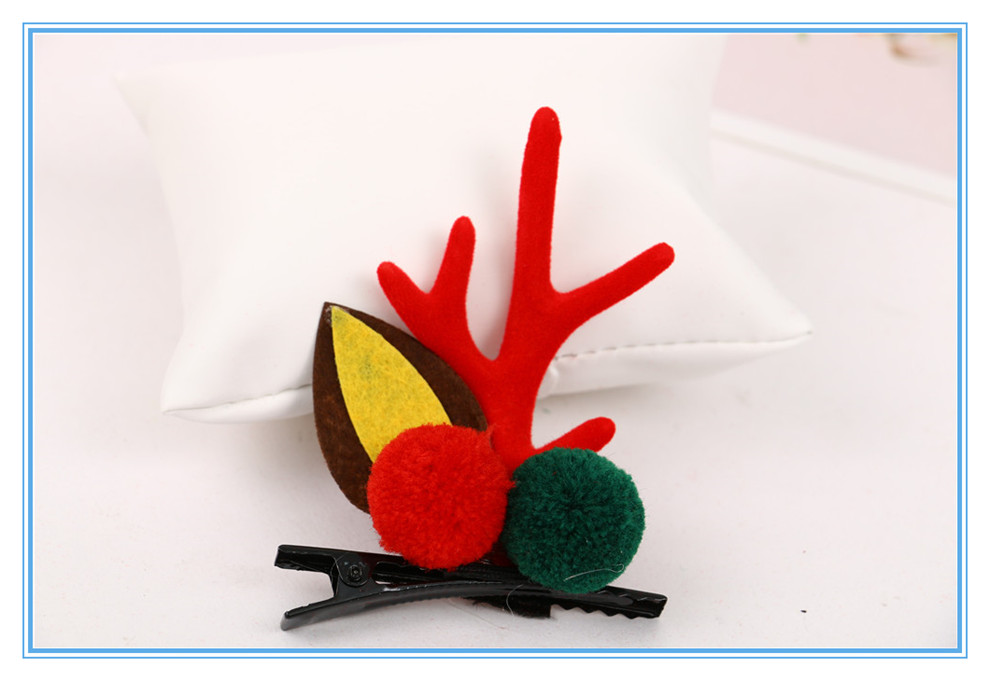 Christmas Headband Small Antlers Barrettes Christmas Elk Ear Barrettes Elk Horn Headwear Children Dress Ornament