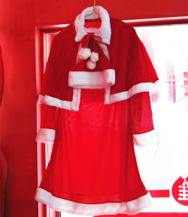 RNFS Christmas dress set of five pieces made of golden velvet adult Christmas dress set of Christmas dress for ladies