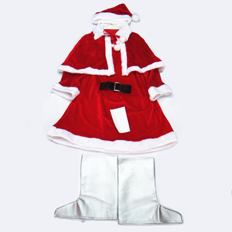 RNFS Christmas dress set of five pieces made of golden velvet adult Christmas dress set of Christmas dress for ladies