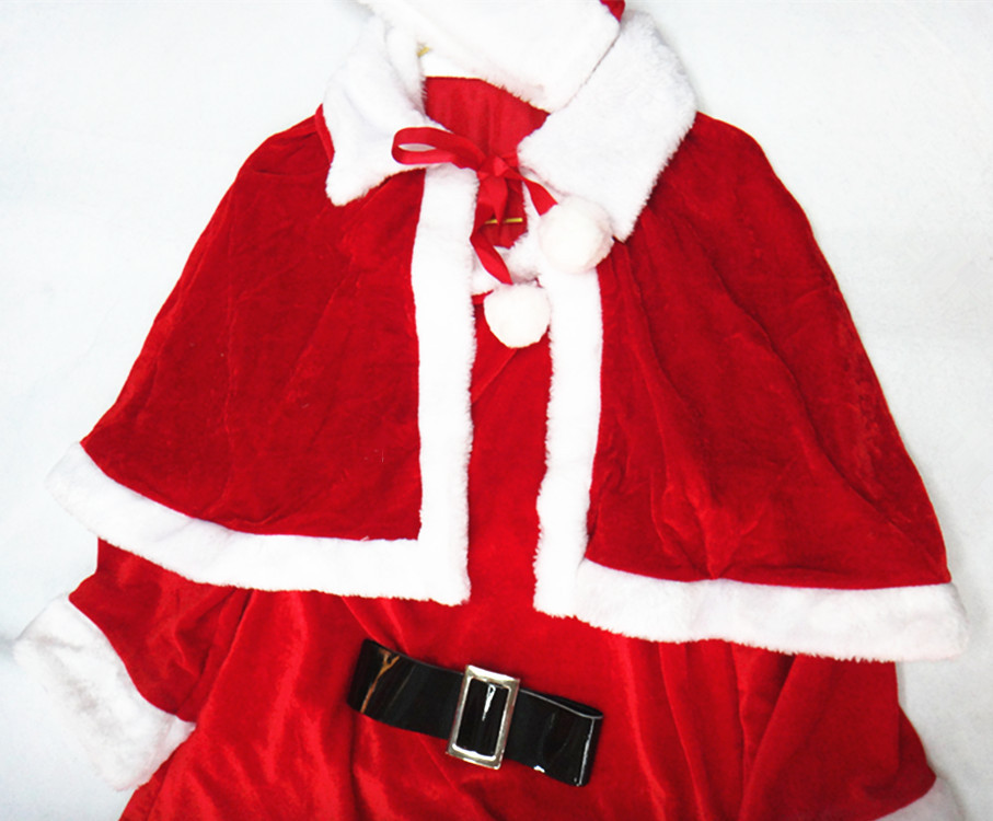 RNFS Christmas dress set of five pieces made of golden velvet adult Christmas dress set of Christmas dress for ladies