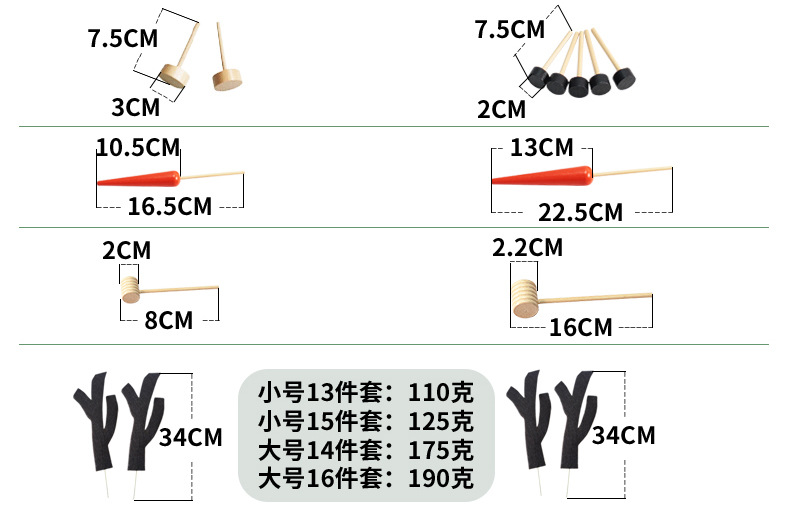 Kaifeng Party Upgraded Christmas Snowman Dress-up Set Combination Wooden Button Pipe Hat Scarf