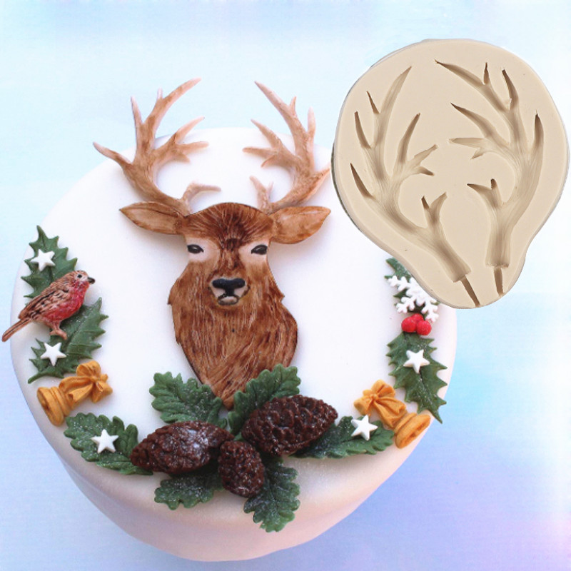 Christmas Dress up Series Silicone Mold Christmas Elk Antlers Fondant Chocolate Cake Decoration Baking Mold Christmas Dress up Series Silicone Mold Christmas Elk Antlers Fondant Chocolate Cake Decoration Baking Mold