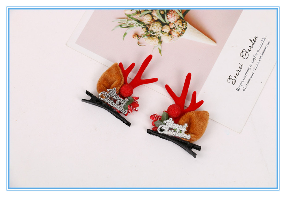 Christmas Antlers Dress up Headwear Cute Children Hair Accessories Trimmings Small Jewelry Little Dear Christmas Hairpin