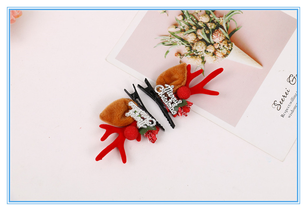 Christmas Antlers Dress up Headwear Cute Children Hair Accessories Trimmings Small Jewelry Little Dear Christmas Hairpin