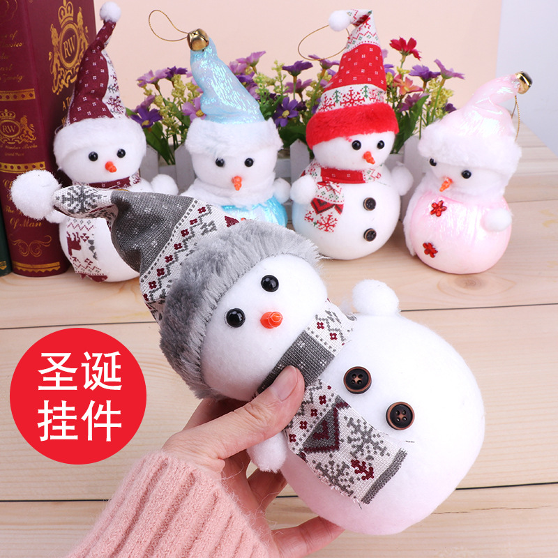 Christmas Decorations Wool Snowman Christmas Tree Pendant Small Ornaments Bracelet Charm Christmas Tree Dress up Props