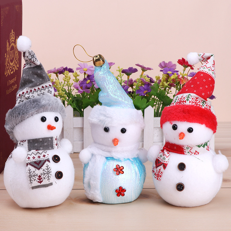 Christmas Decorations Wool Snowman Christmas Tree Pendant Small Ornaments Bracelet Charm Christmas Tree Dress up Props