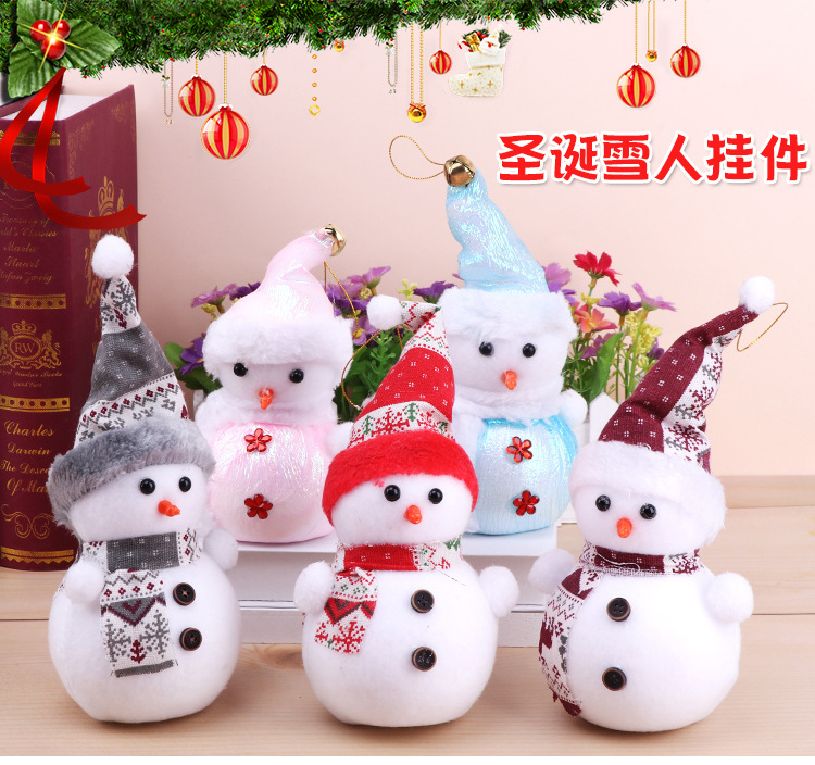 Christmas Decorations Wool Snowman Christmas Tree Pendant Small Ornaments Bracelet Charm Christmas Tree Dress up Props