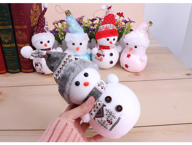 Christmas Decorations Wool Snowman Christmas Tree Pendant Small Ornaments Bracelet Charm Christmas Tree Dress up Props