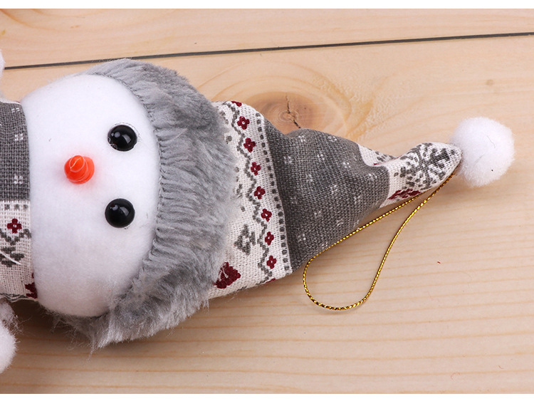 Christmas Decorations Wool Snowman Christmas Tree Pendant Small Ornaments Bracelet Charm Christmas Tree Dress up Props