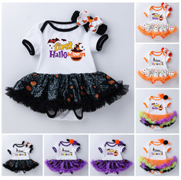 Christmas Big Snowflake Baby's Gown Baby Suit Cotton Cartoon Long Sleeve Baby Dress Wish Amazon Hot Sale